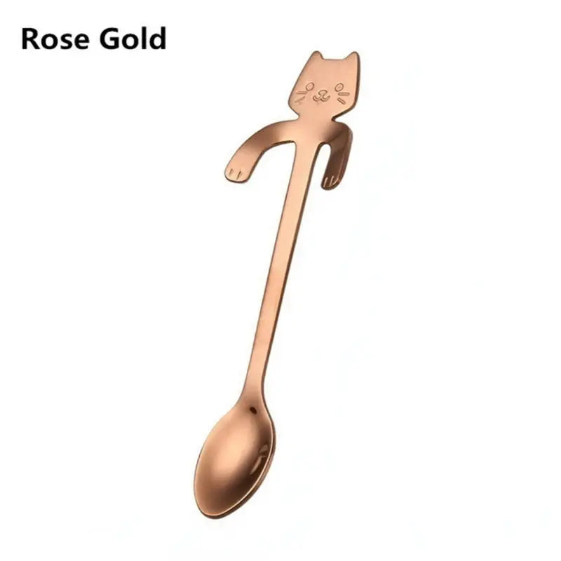 Cute Cat Shaped Stainless Steel Coffee Spoon